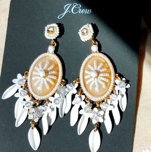 J.Crew NWT Cameo Floral earrings